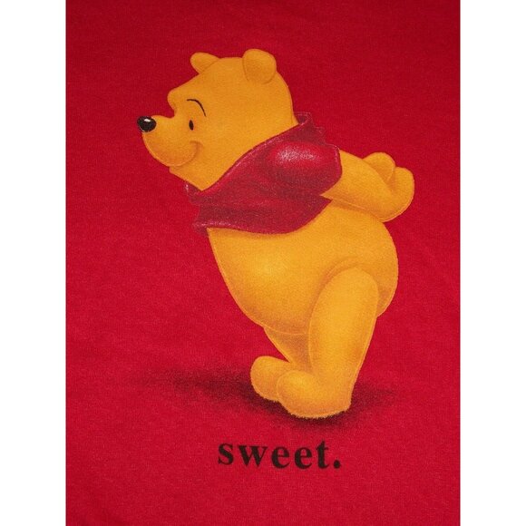 Disney Youth Winnie The Pooh Red Crewneck Pullover Sweatshirt Size Small 6X - Picture 2 of 8
